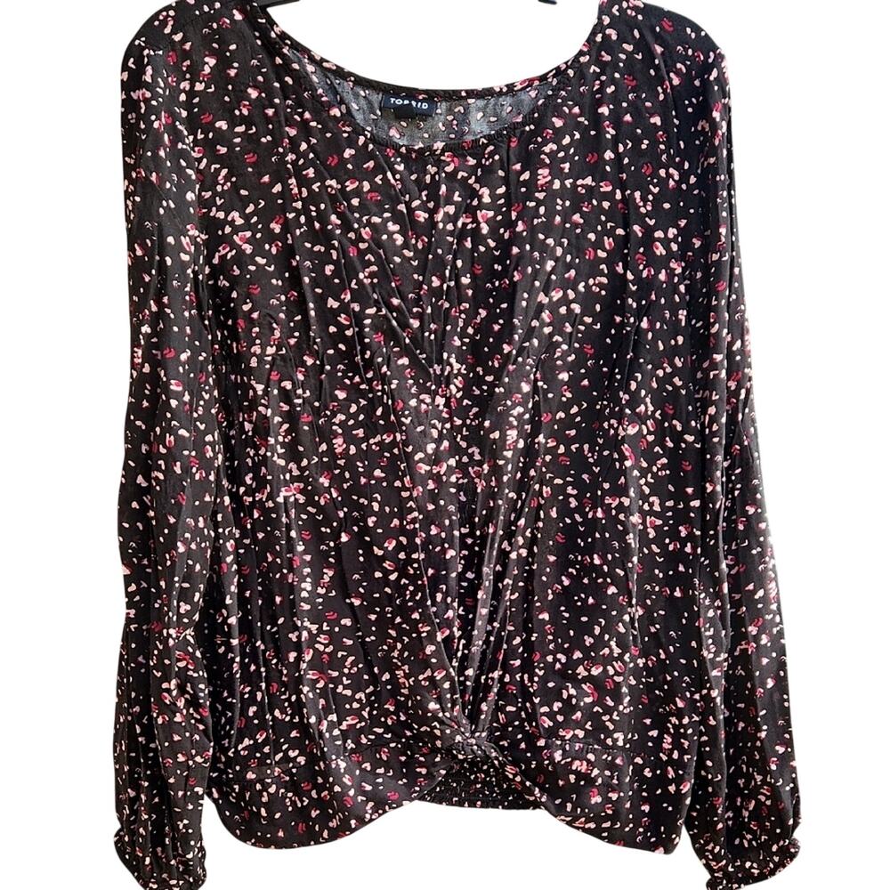 Torrid Black and Pink Long Sleeve  Blouse Plus Size 2